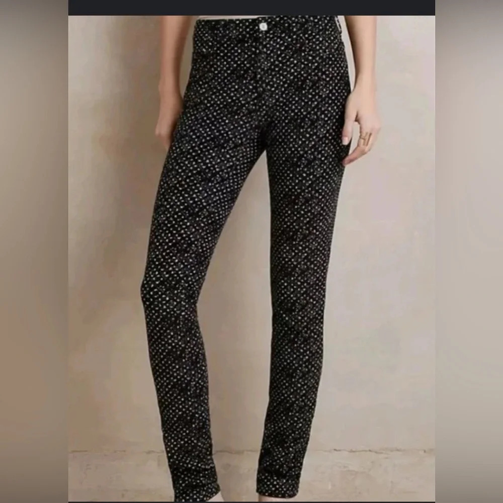 Pilcro and the Letterpress Black/White Micro Corduroy Pants size 27